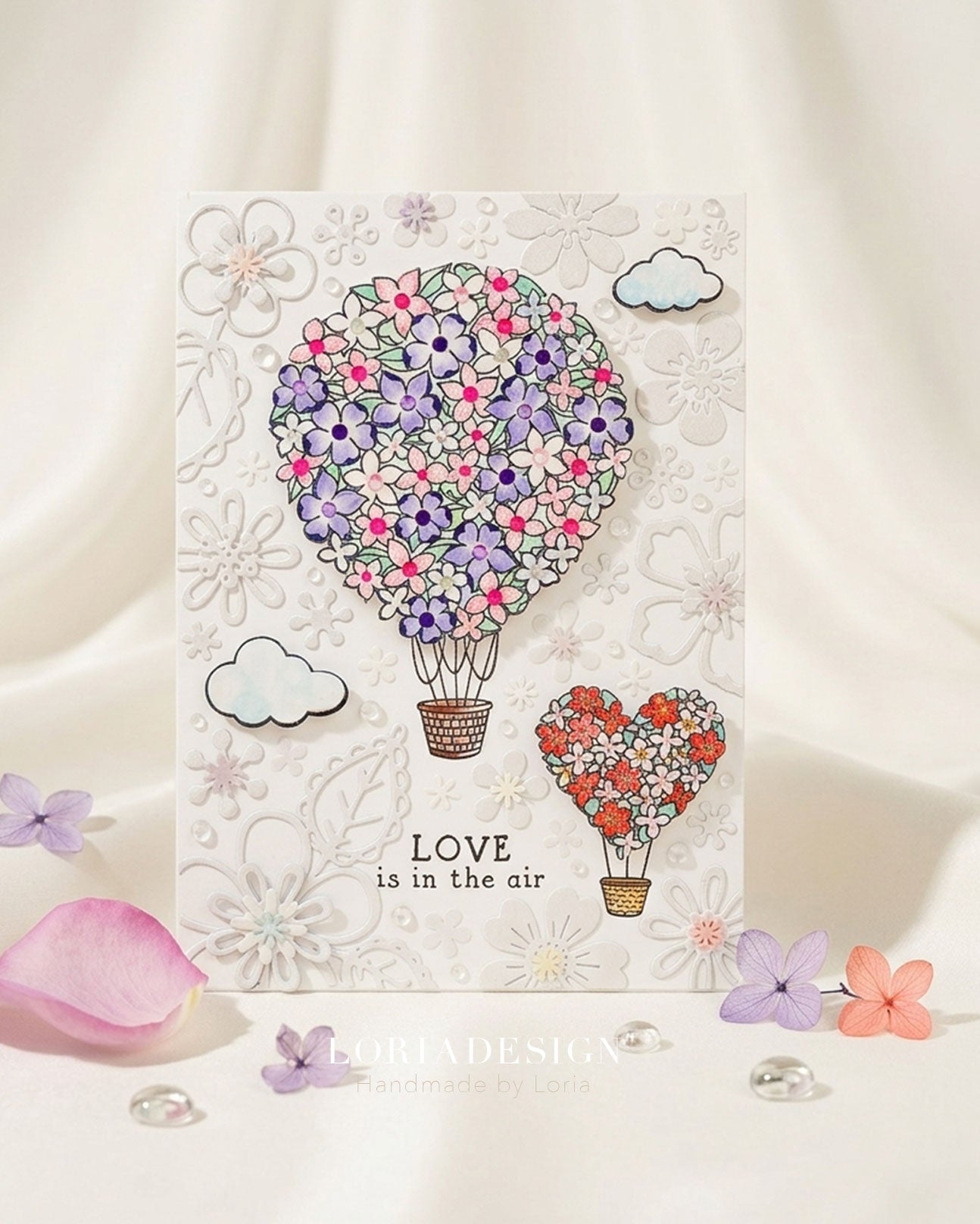 Love is in the air Handmade Card