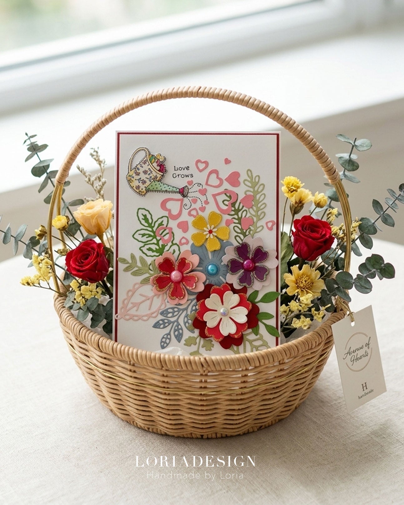 Love grows Handmade Card