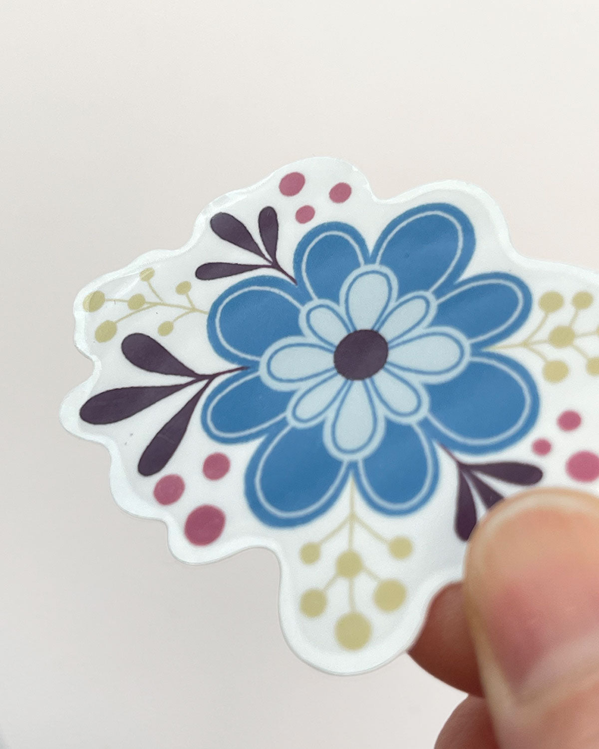 Clear Floral Sticker