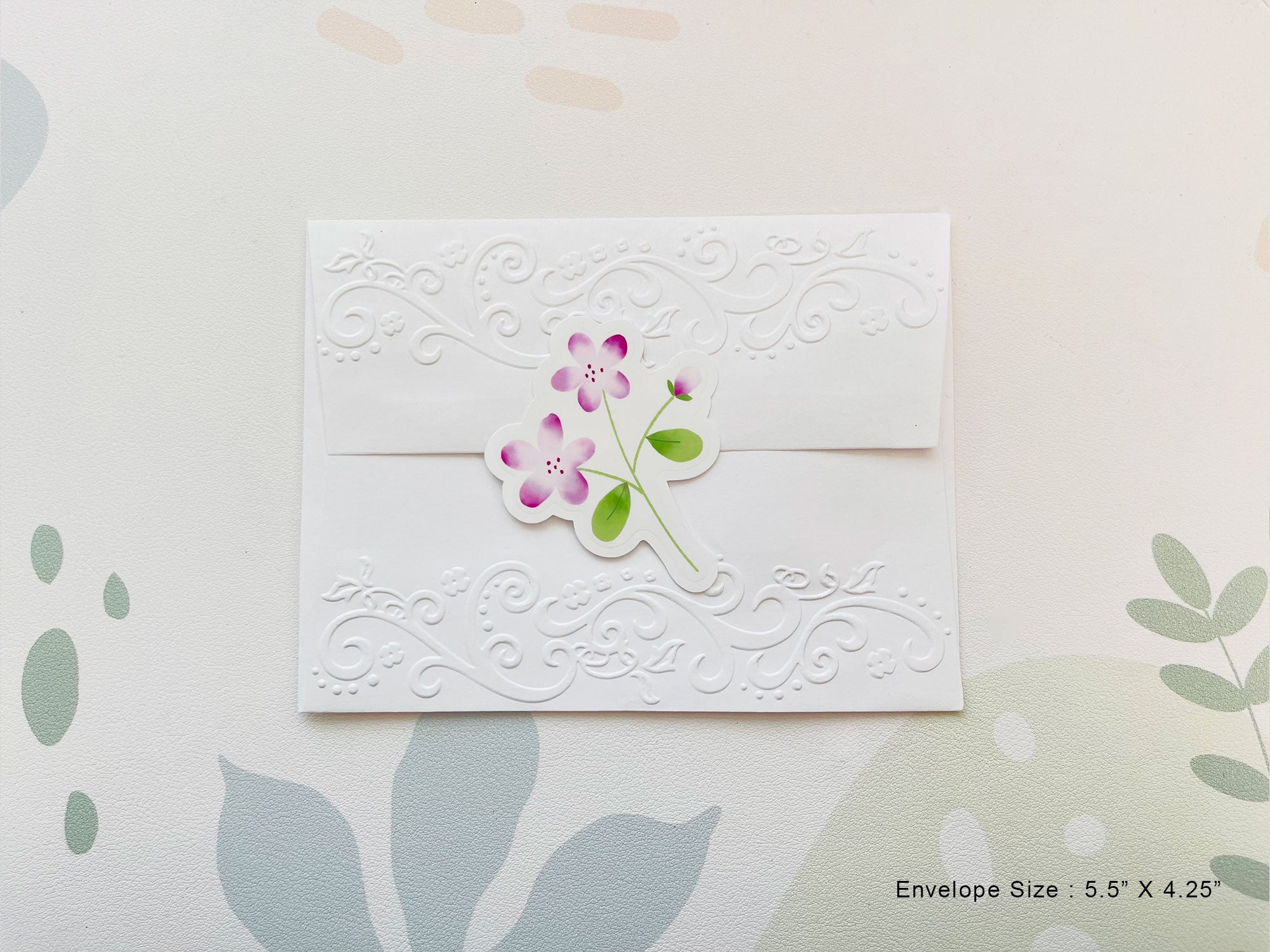 Clear Floral Sticker