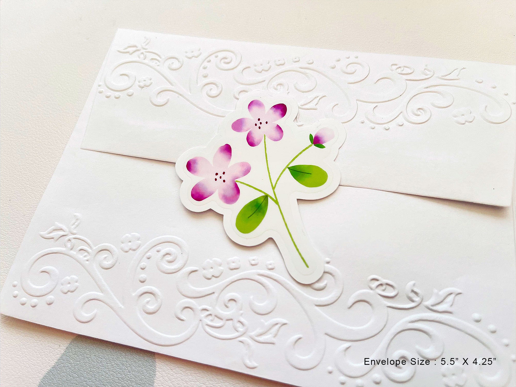 Clear Floral Sticker