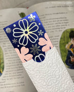 Handmade Floral Bookmark Blue