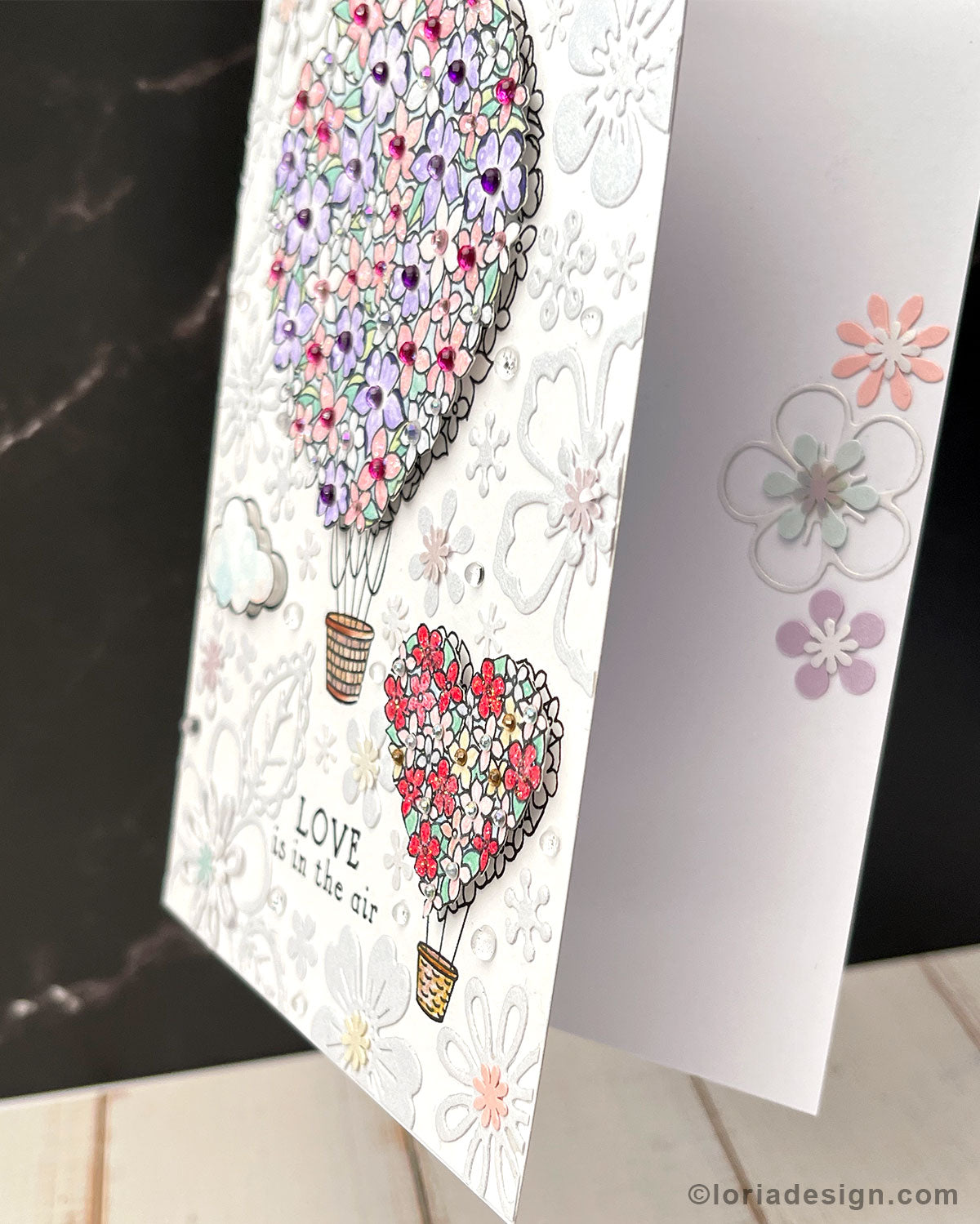 Love is in the air Handmade Card