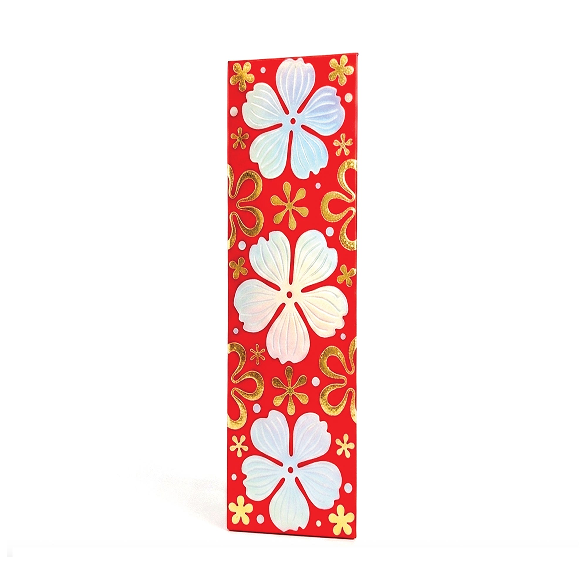 Handmade Floral Bookmark Red