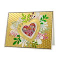 Golden Heart Handmade Card