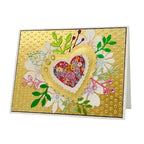 Golden Heart Handmade Card