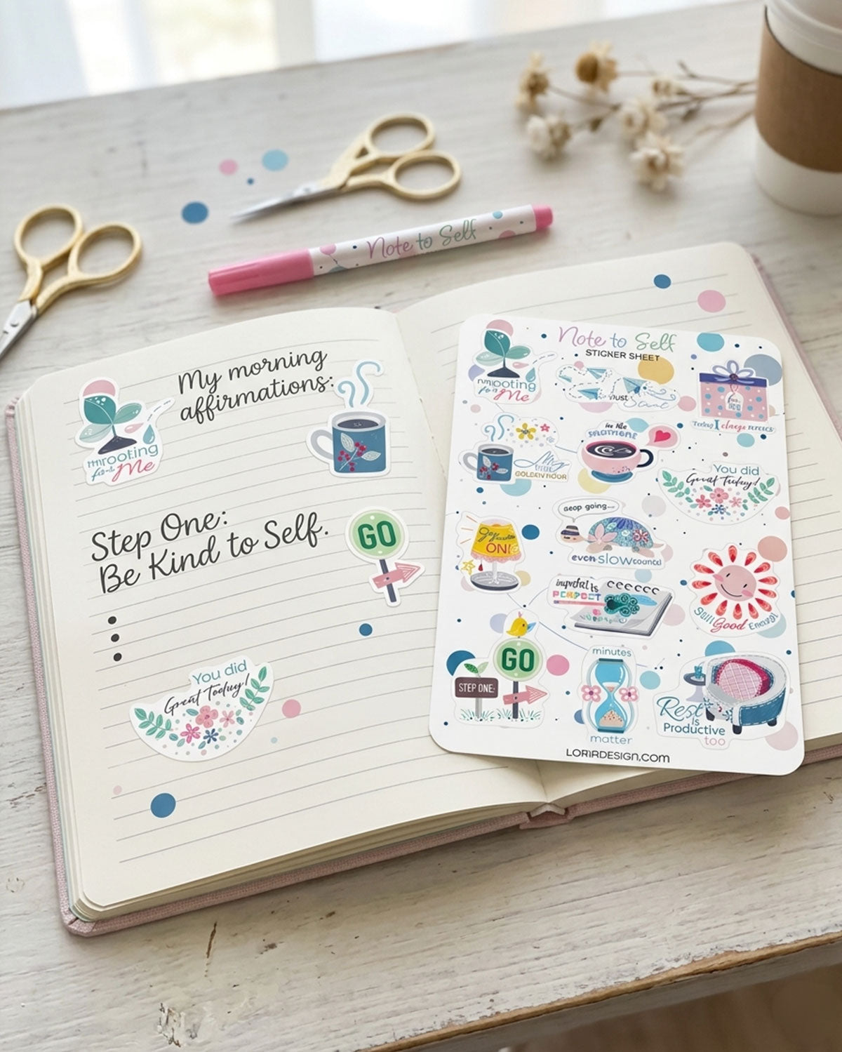 Sticker Sheet - note to self