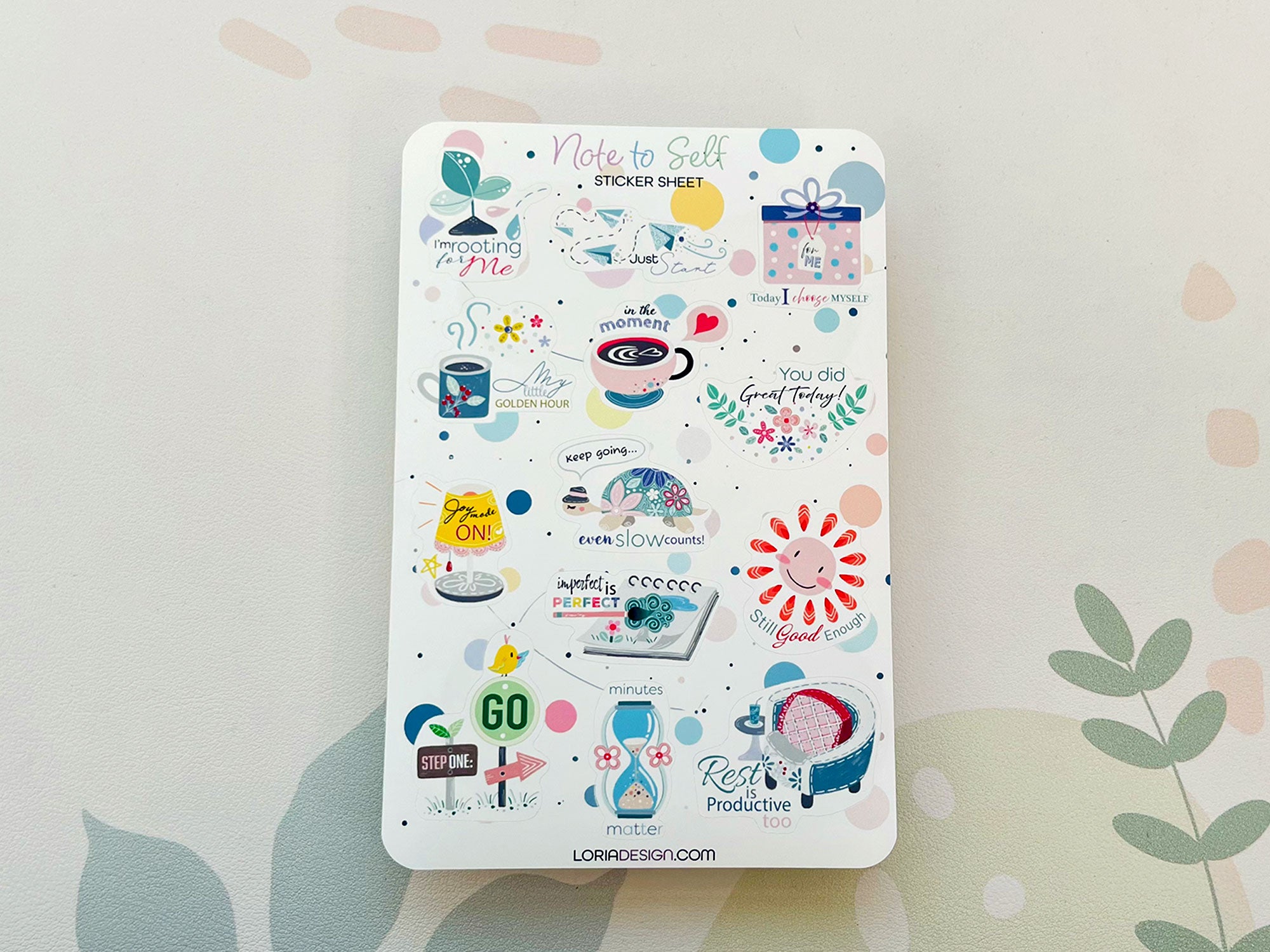 Sticker Sheet - note to self