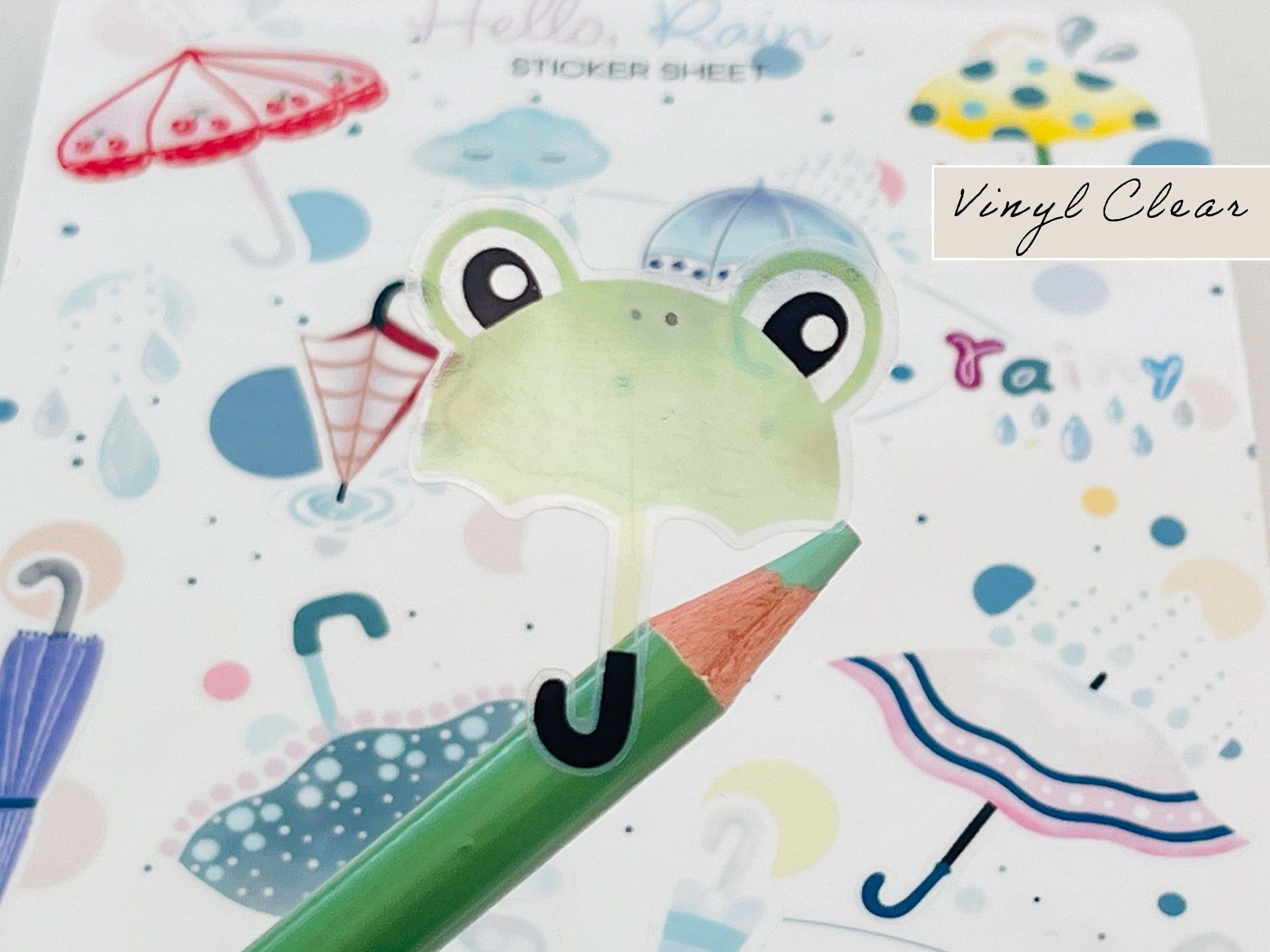 Hello Rain Sticker Sheet
