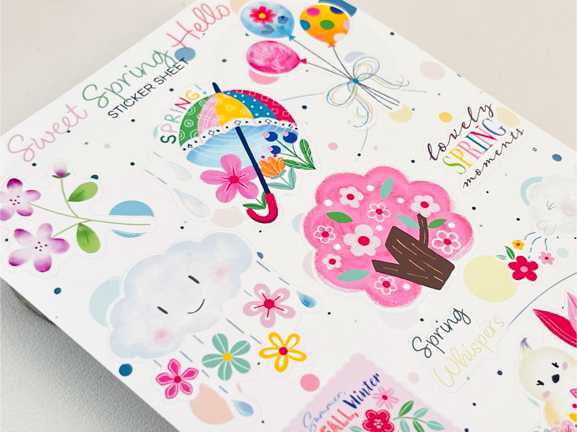 Sticker Sheet - Sweet Spring Hello