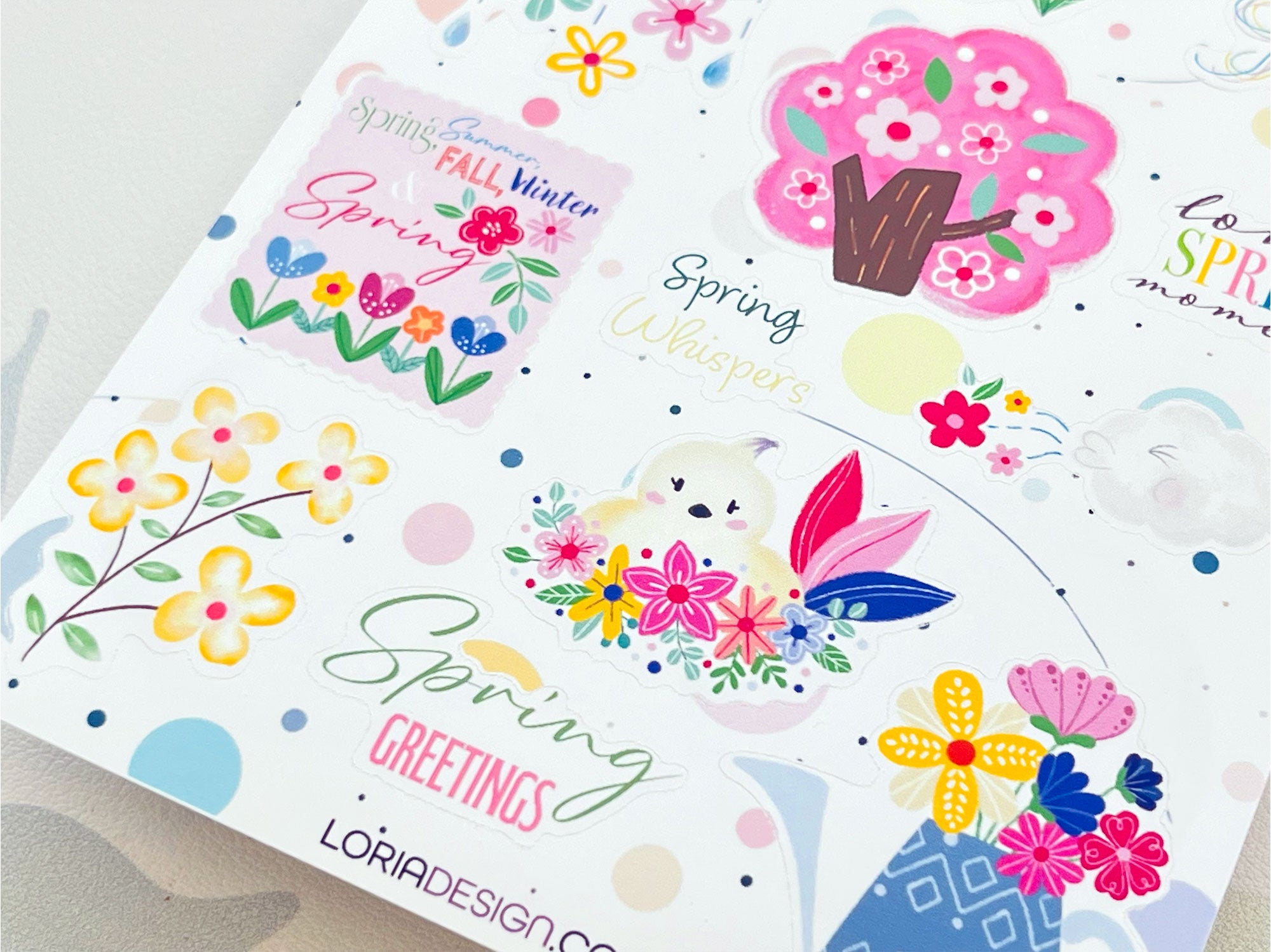 Sticker Sheet - Sweet Spring Hello