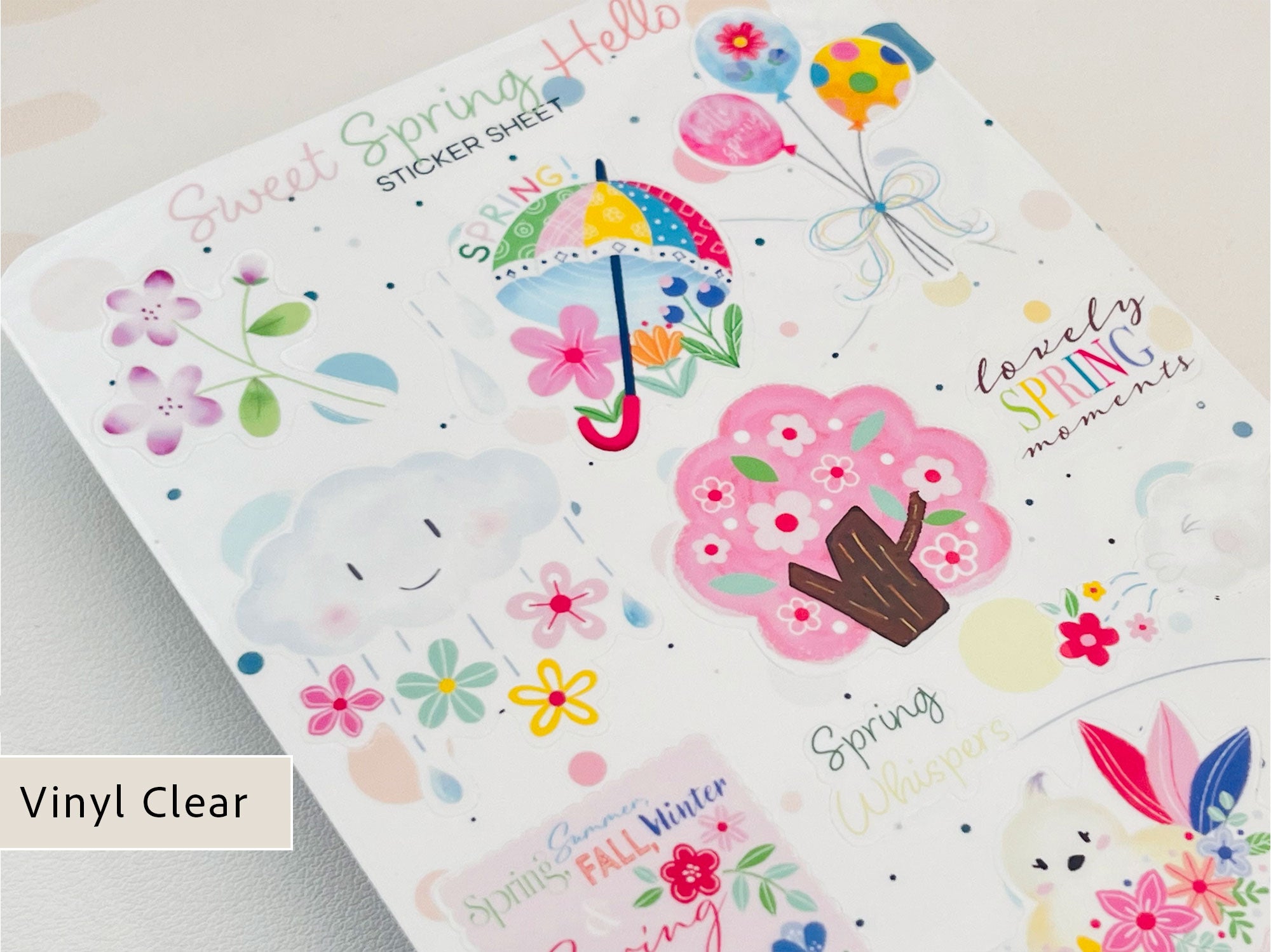 Sweet Spring Hello Sticker Sheet