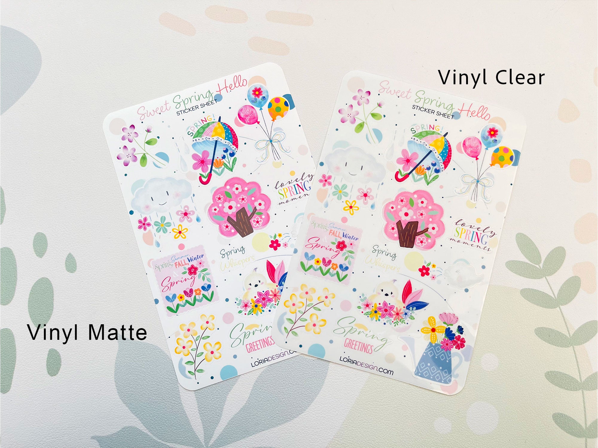 Sweet Spring Hello Sticker Sheet