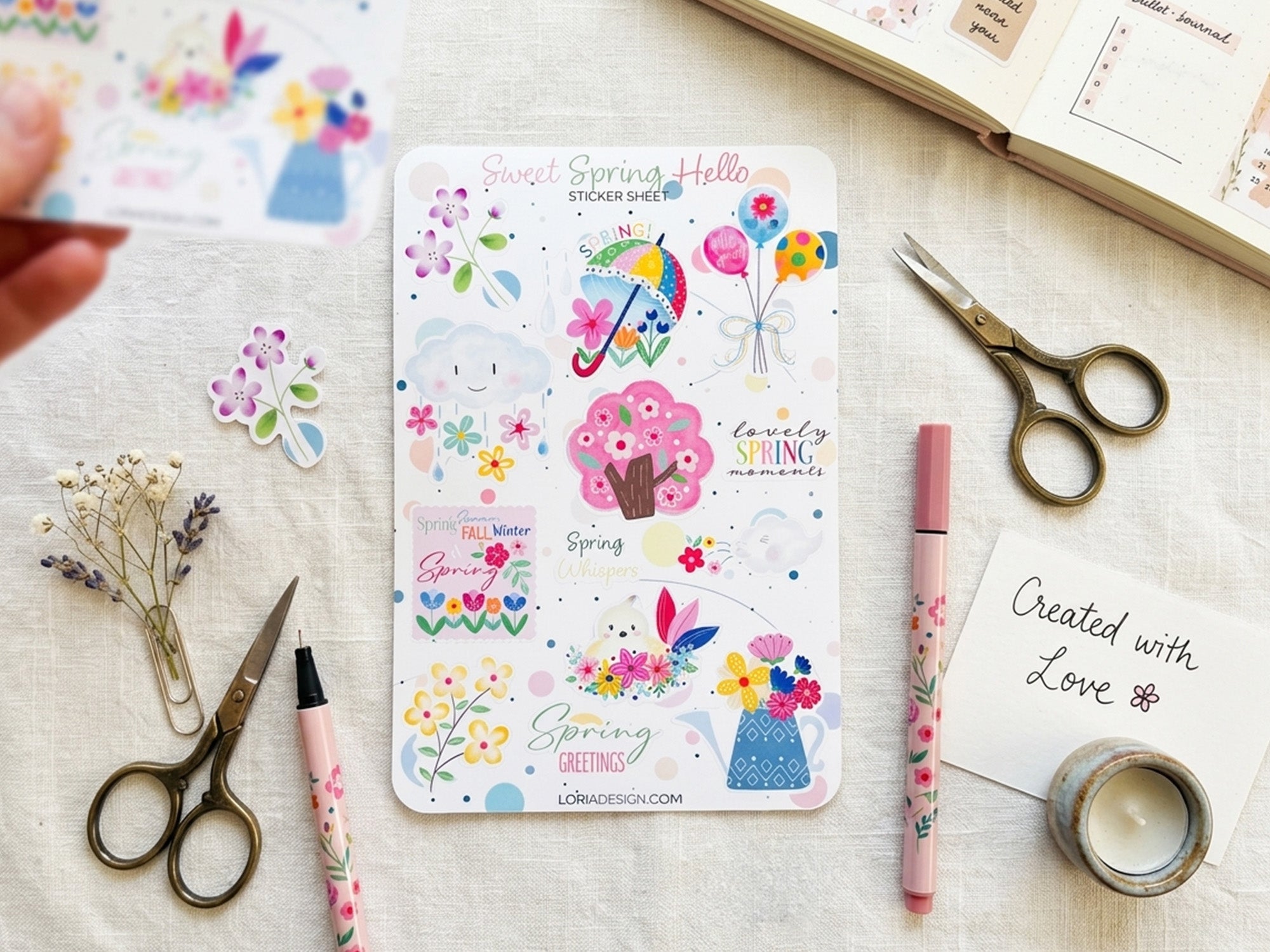 Sticker Sheet - Hello Spring